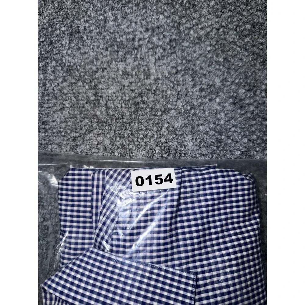 Calvin Klein Steel+ Men's Regular Fit Gingham Check Long Sleeve‎ Shirt Large
